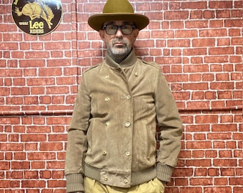 70's A & F Originals New York suede leather bomber jacket size 8 like medium made in U.S.A.