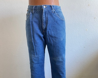 34x32 VTG Wrangler woodland thermal rugged wear denim cowboy jeans pants.