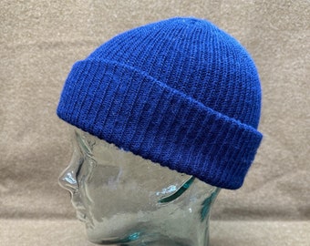 USN Watch Cap / Vintage Navy Beanie / 1960s USN Wool Knit
