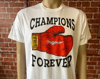 Vintage 1989 Boxing Champions T-Shirt: Ali, Foreman, Frazier, Holmes, Norton (XL)