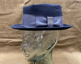 Vintage Stetson Royal De Luxe Pork Pie Hat Maurice Rothschild 6 7