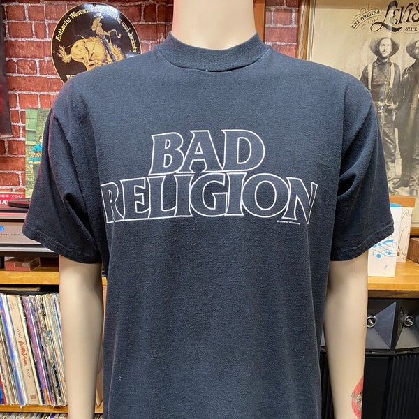 1999 Bad Religion band punk rock graphic print concert black t-shirt size XL.