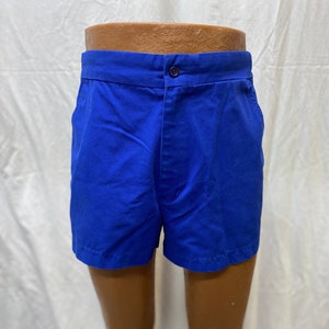 80&#39;s blue shorts trunks pool beach pants size 36.