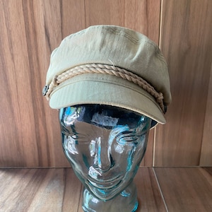 Sailor style fisherman&#39;s nautical ship Captain cap size 7 1/4.