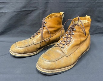 VTG Thorogood moc toe brown work boots #801 style size 9 1/2 EE made in U.S.A.