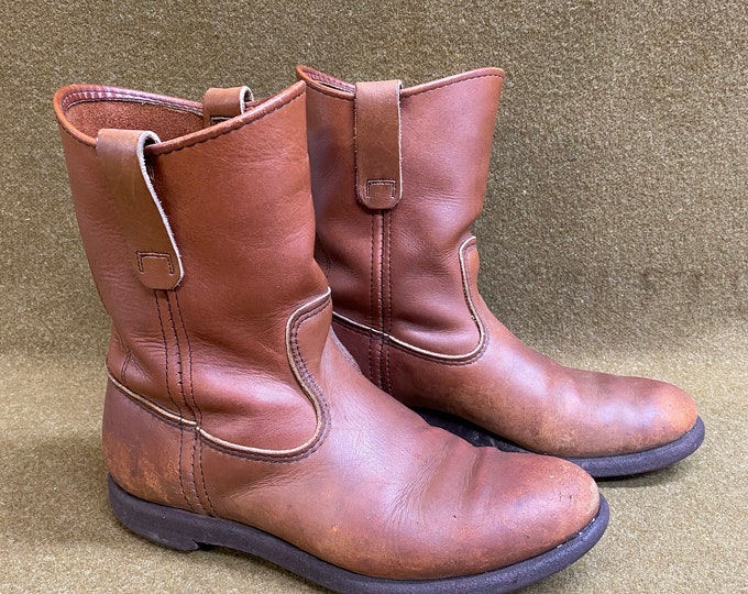 80's Red Wing Pecos Boots Work Hunting Farmer Size 7D Made in U.S.A. Etsy