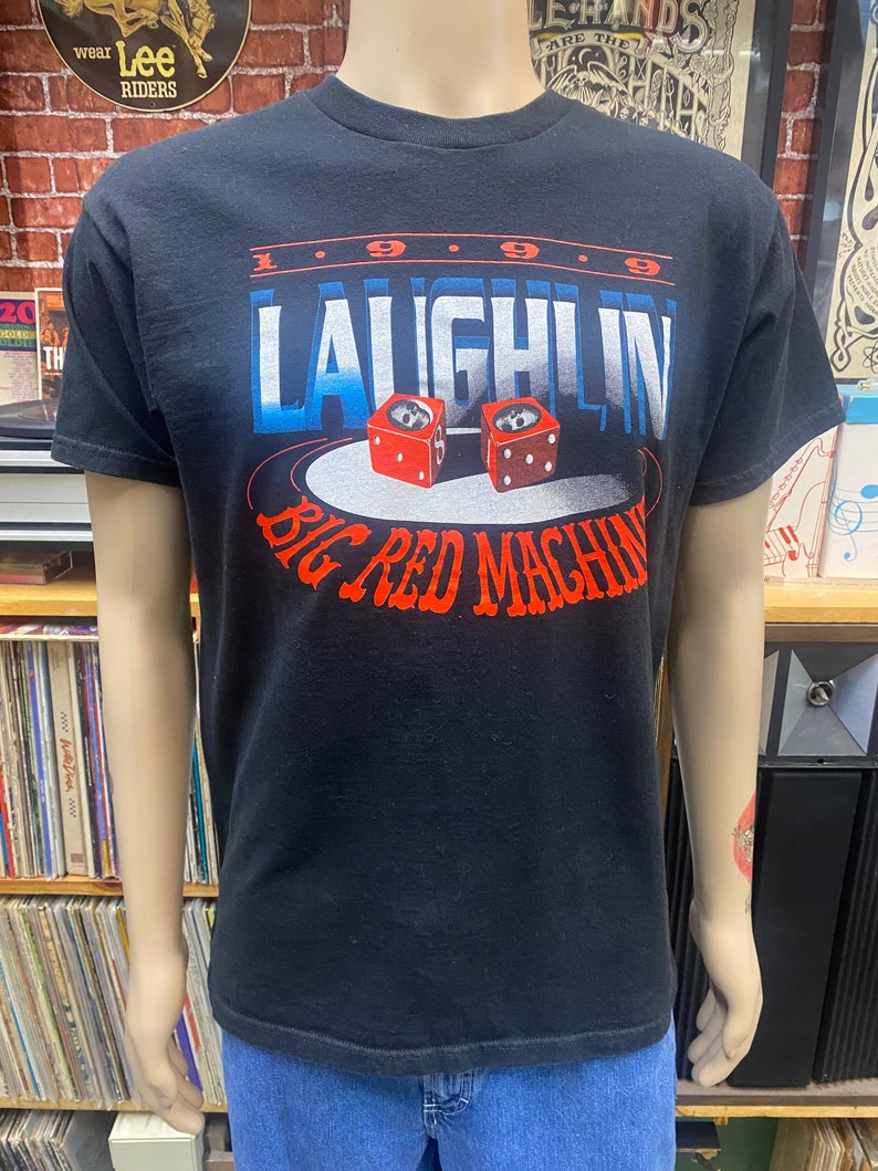 1999 Laughlin Biker Rally Big Red Machine Souvenir Black T-shirt Size ...