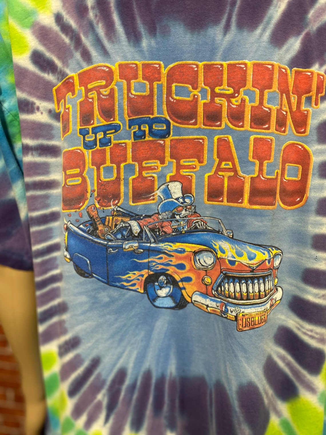 Grateful Dead Truckin' to Buffalo Sundog hand dyed t-shirt | Etsy