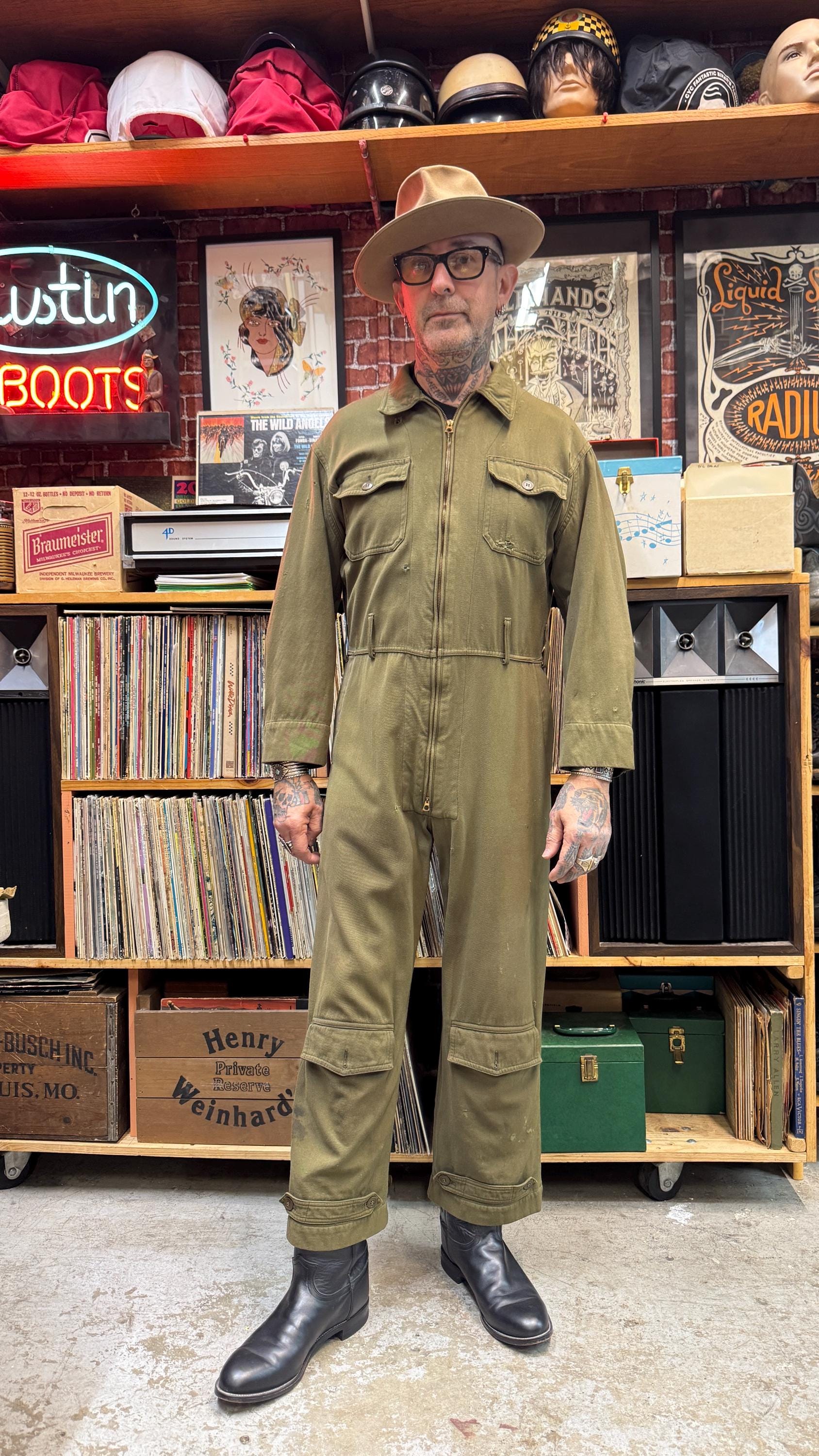 USAAF WWII AN-6550 Light Green Gabardine Flight Suit Size Small