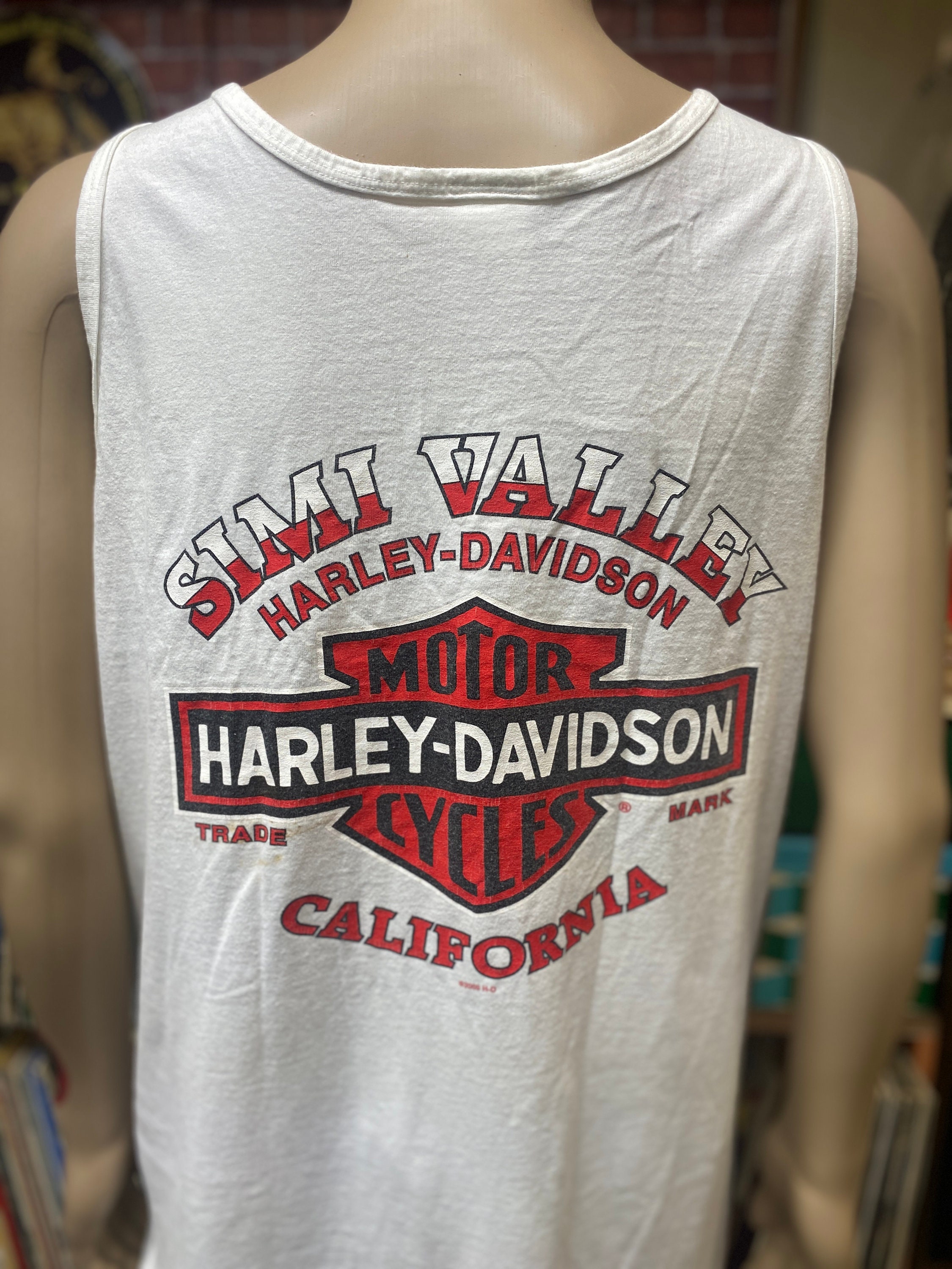 Vintage Harley-davidson Tank Top Simi Valley California - Etsy