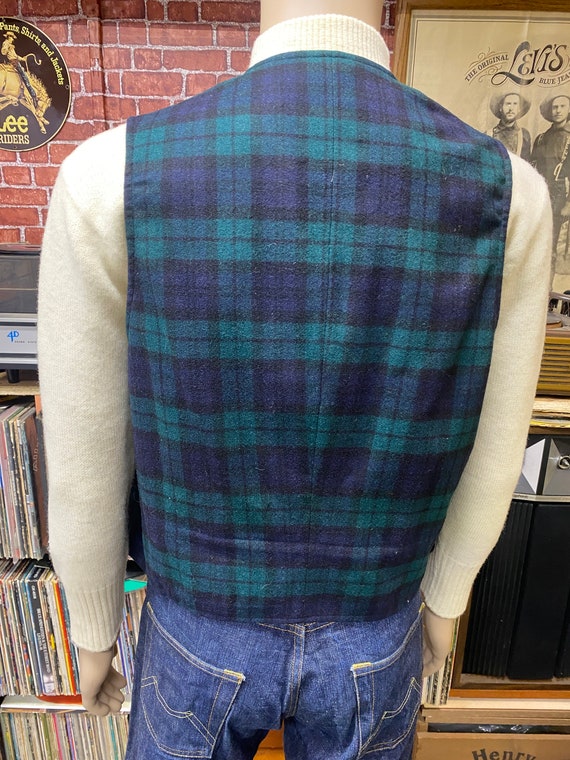 Pendleton tartan wool vest dress size 46 made in … - image 7