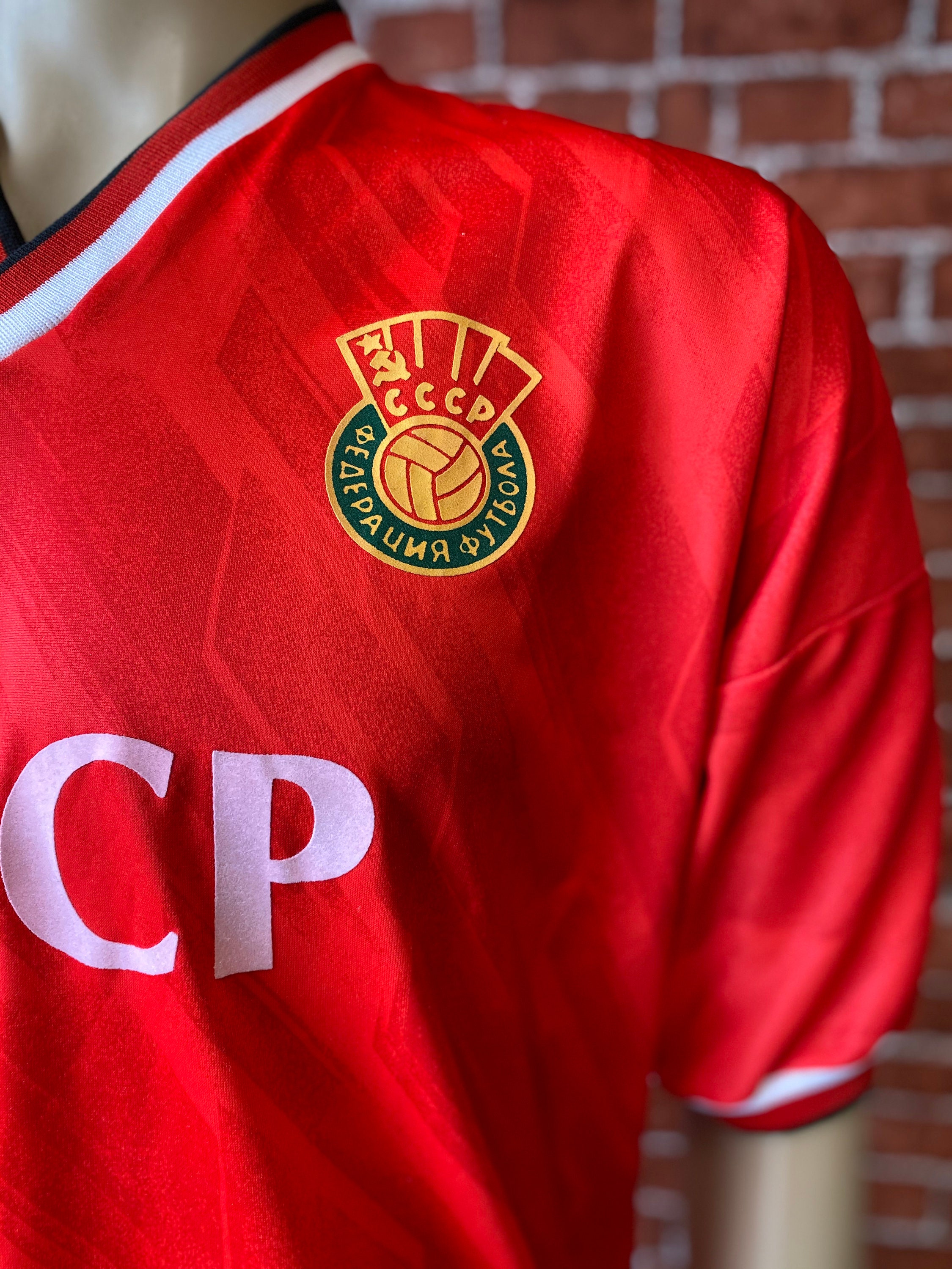 古着 90s CCCP ソビエト連邦 サッカーユニフォーム Tシャツ M L