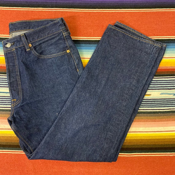 34x32 Levi's 501 Denim Cowboy Boot Cut Straight Jeans Pants