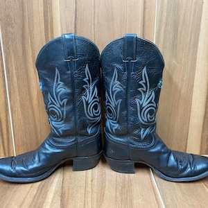 Justin Roper men&#39;s cowboy stitching leather boots style #2161 size 10D made in U.S.A.