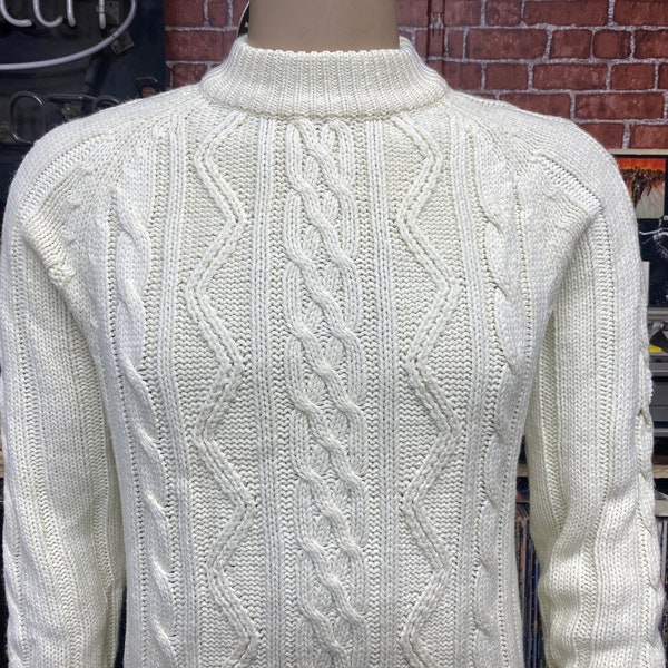 Acrylic Fishermans Sweater Etsy