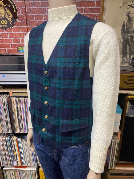 Pendleton tartan wool vest dress size 46 made in … - image 6