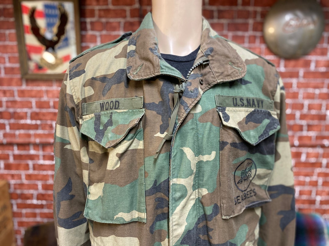 90's US Navy M-65 Field Cold Weather Jacket Camouflage Fatigue
