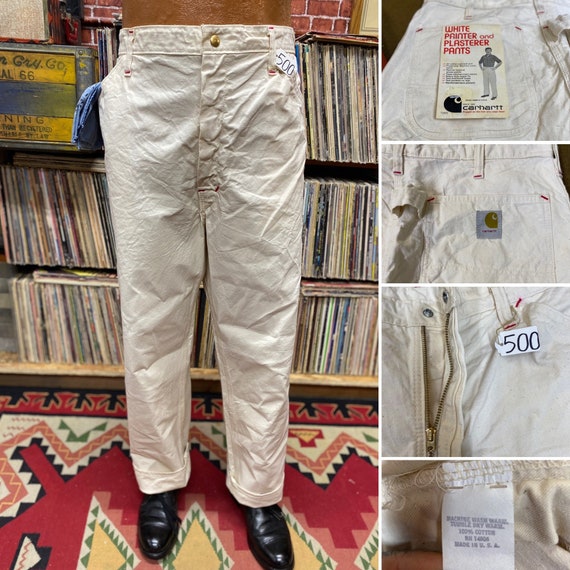 38x30 Carhartt New Old Stock off White Cotton Pants Work - Etsy