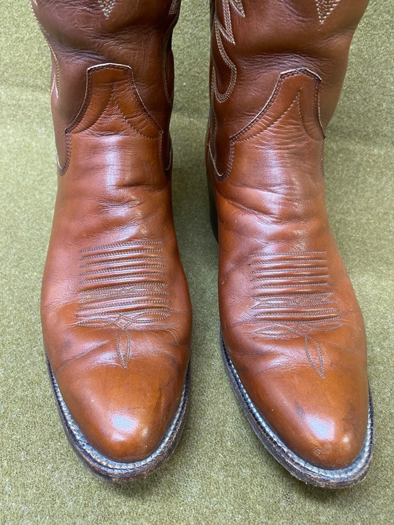 Sanders cowboy western ranch stitching leather boots … Gem