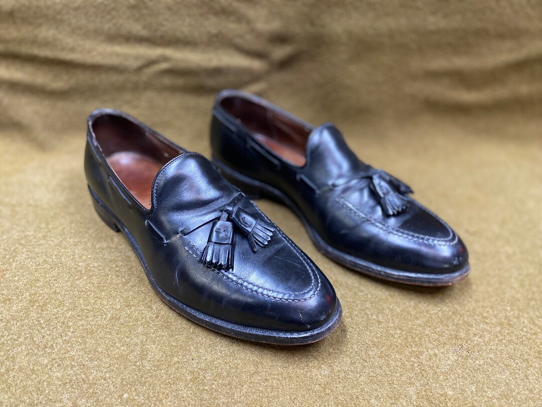 Allen Edmonds Grayson Tassel Loafers, Made in USA, Size 10 1/2 B Men's 28.5cm unclear black type Vintage Second Hand