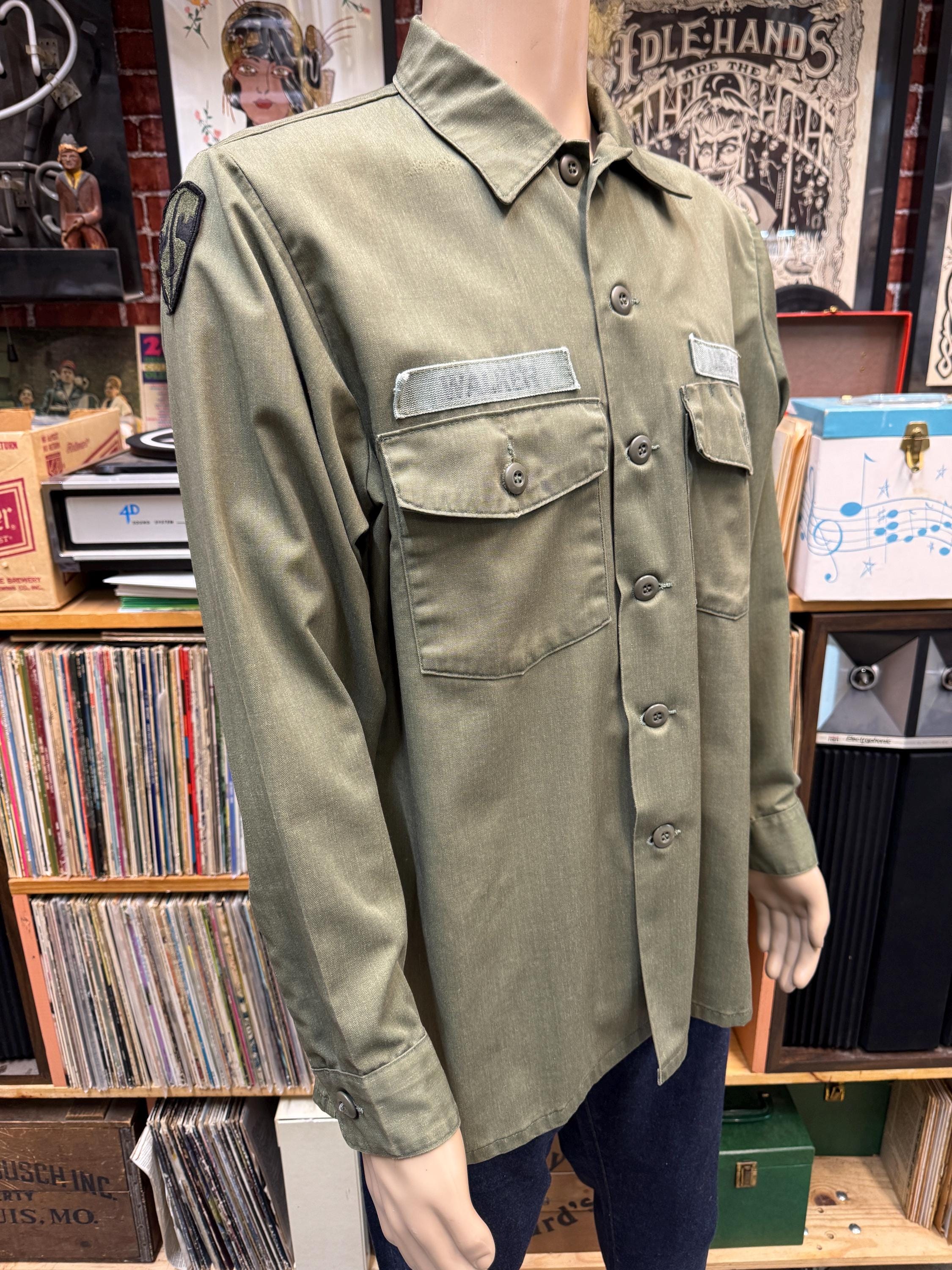 [ロビン]ARMY UTILITY SHIRTS 70's U.S. Army Vietnam Era Fatigue Utility Field Shirt 50/50 Size
