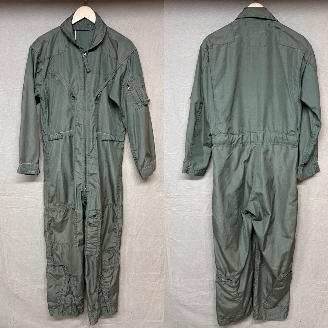 CWU-27/P Sage Green Utility Mechanic Flyers Summer Coveralls Jump