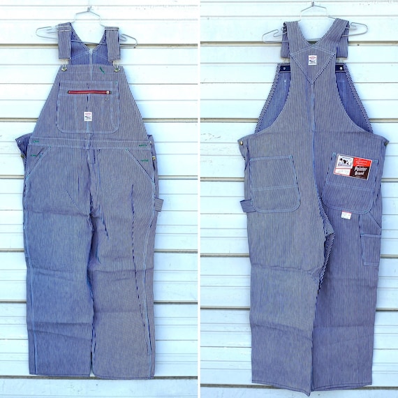 Deadstock Pointer hickory denim work overalls rai… - image 9