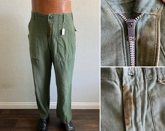 Vintage USMC Utility Pants 1960s | OG-107 Sateen Cotton Fatigue
