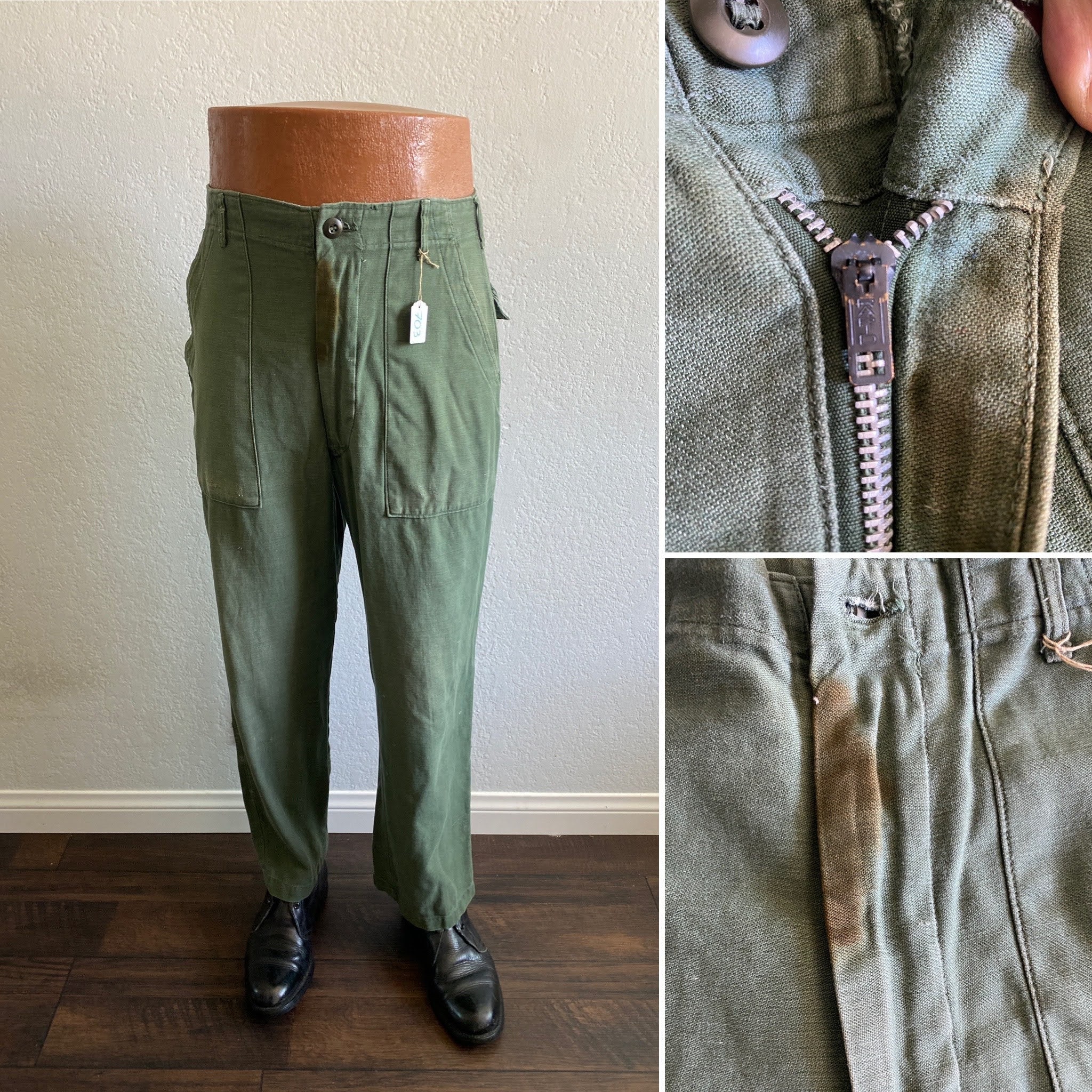 OG-107 Size 30x30 U.S. ARMY Fatigue Utility Field Combat OG-107 Size 30x30 U.S. ARMY Fatigue Utility Field Combat