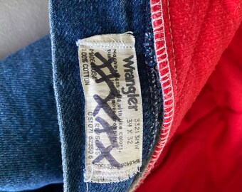 34x32 VTG Wrangler woodland thermal rugged wear denim cowboy jeans pants.