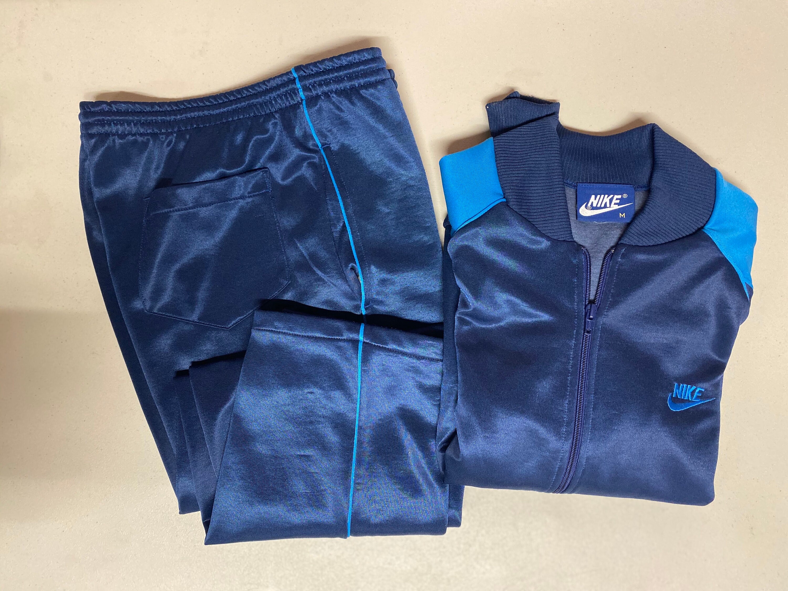 Nike ウォームアップウェア XXL 90s 90's Nike Warm up Training Jogging Running Blue Jacket and