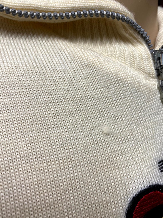 Kaelin half zipper unisex off white winter sweate… - image 3