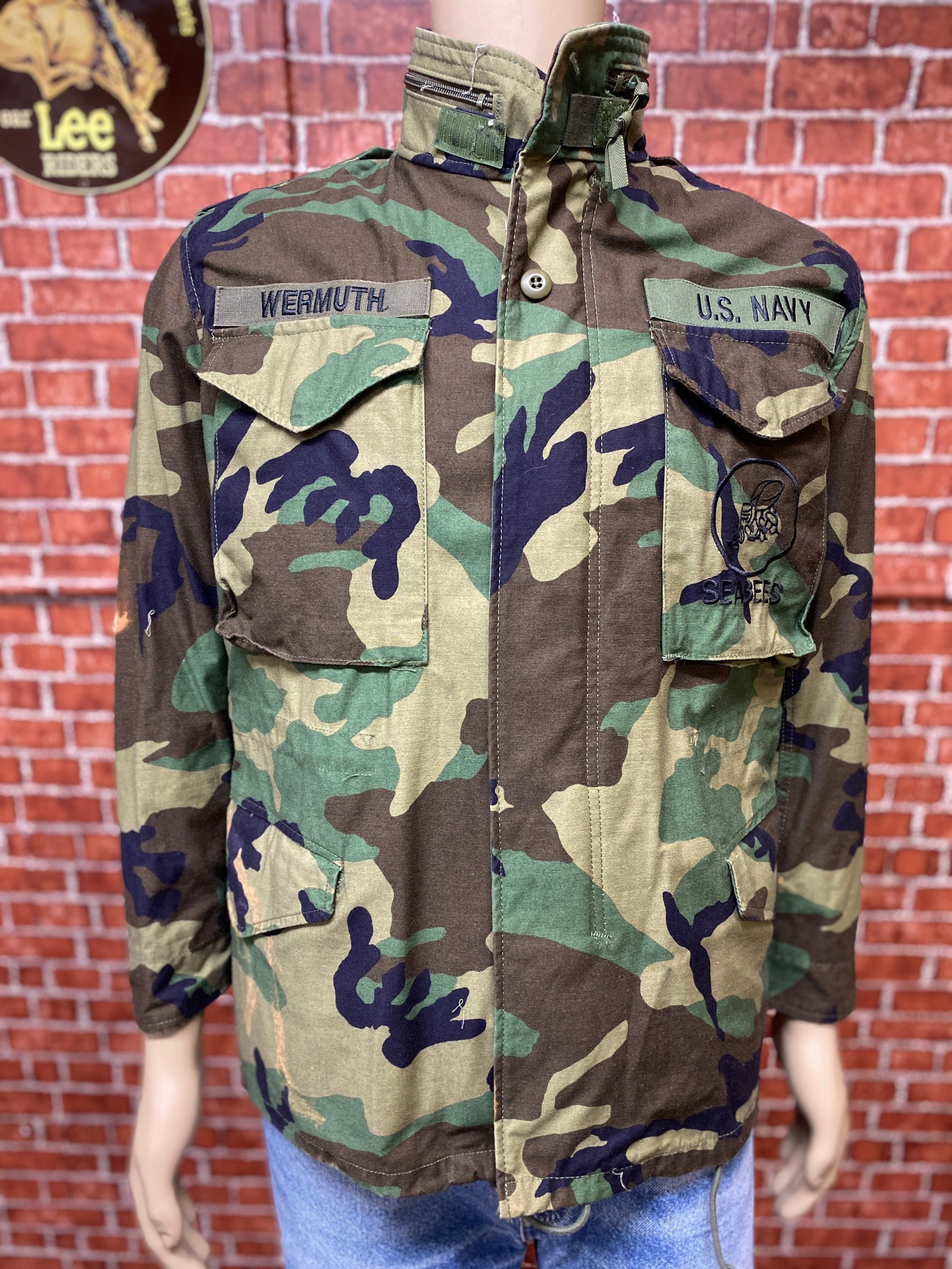 90's US Navy M-65 Field Cold Weather Jacket Camouflage Fatigue 90's US Navy M-65 Field Cold Weather Jacket Camouflage Fatigue