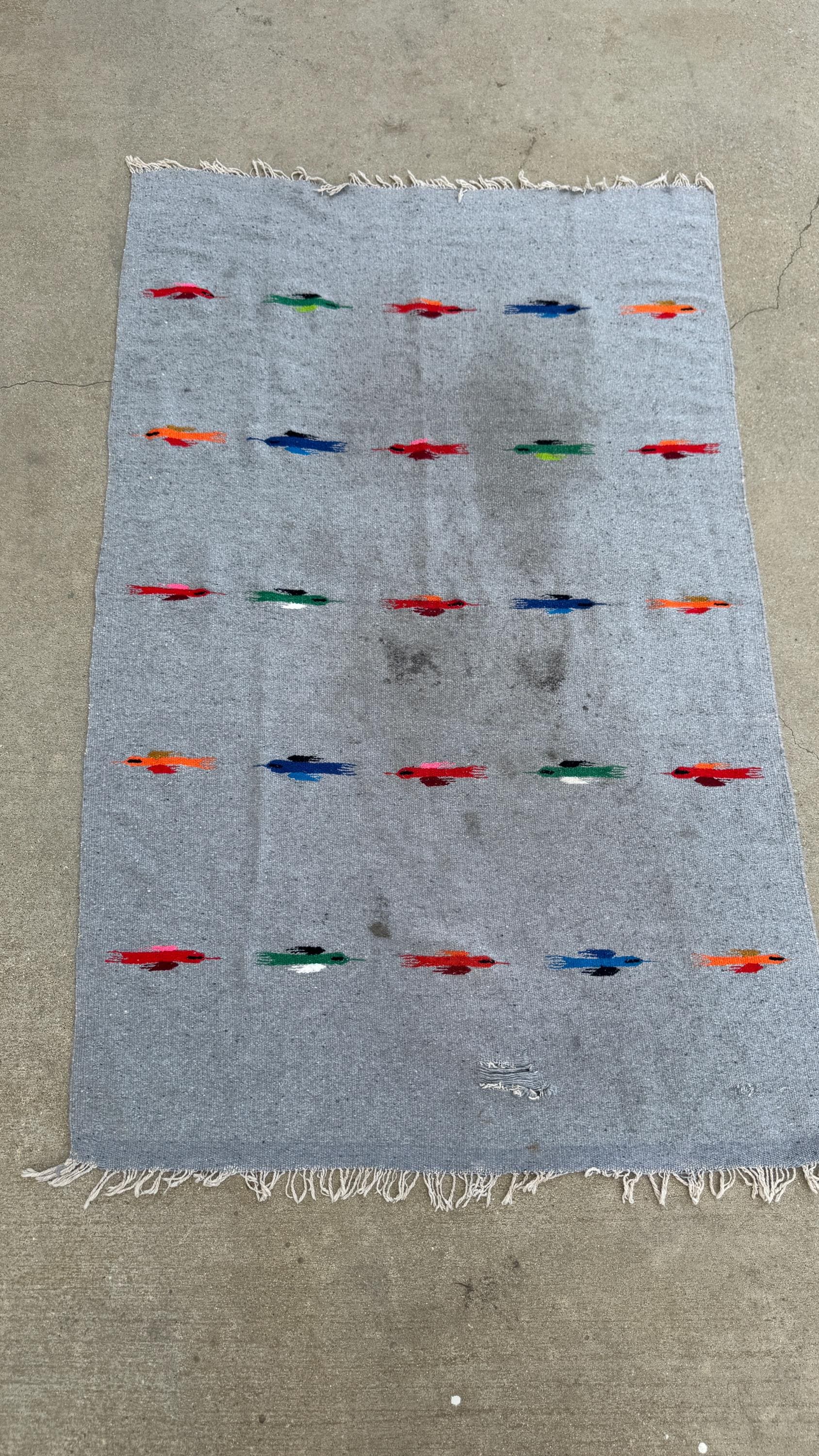 Mexican Thunderbird Woven Blanket - Etsy
