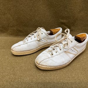 70&#39;s Tretorn white tennis sneakers US men&#39;s size 9 made in Sweden.