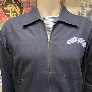 Rocker Cafe Racer 59 Club Hot rodder embroidered mechanic garage gas station black jacket size XL