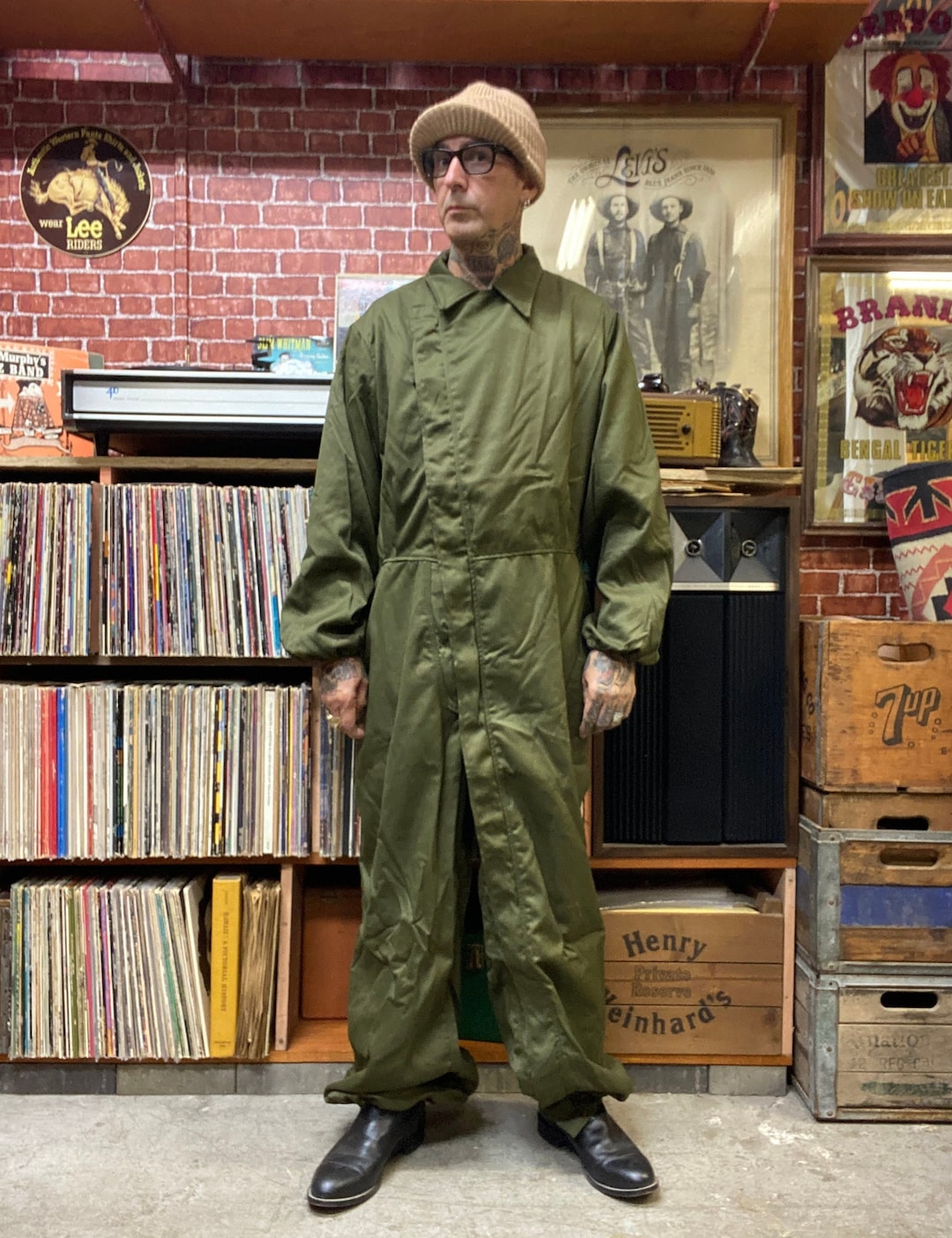 U.S. Army Mechanic Cold Weather Olive Green Coveralls Utility Long