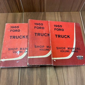 1965 Ford F100 F250 F350 Trucks Original Shop Service Repair Manual Volumes 1, 2, & 3