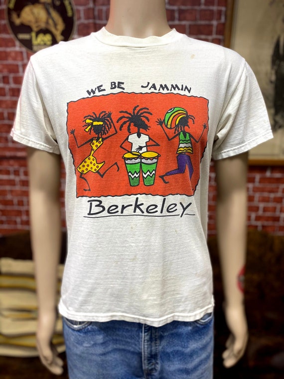 80's Berkeley We Be Jammin souvenir distressed t-… - image 1