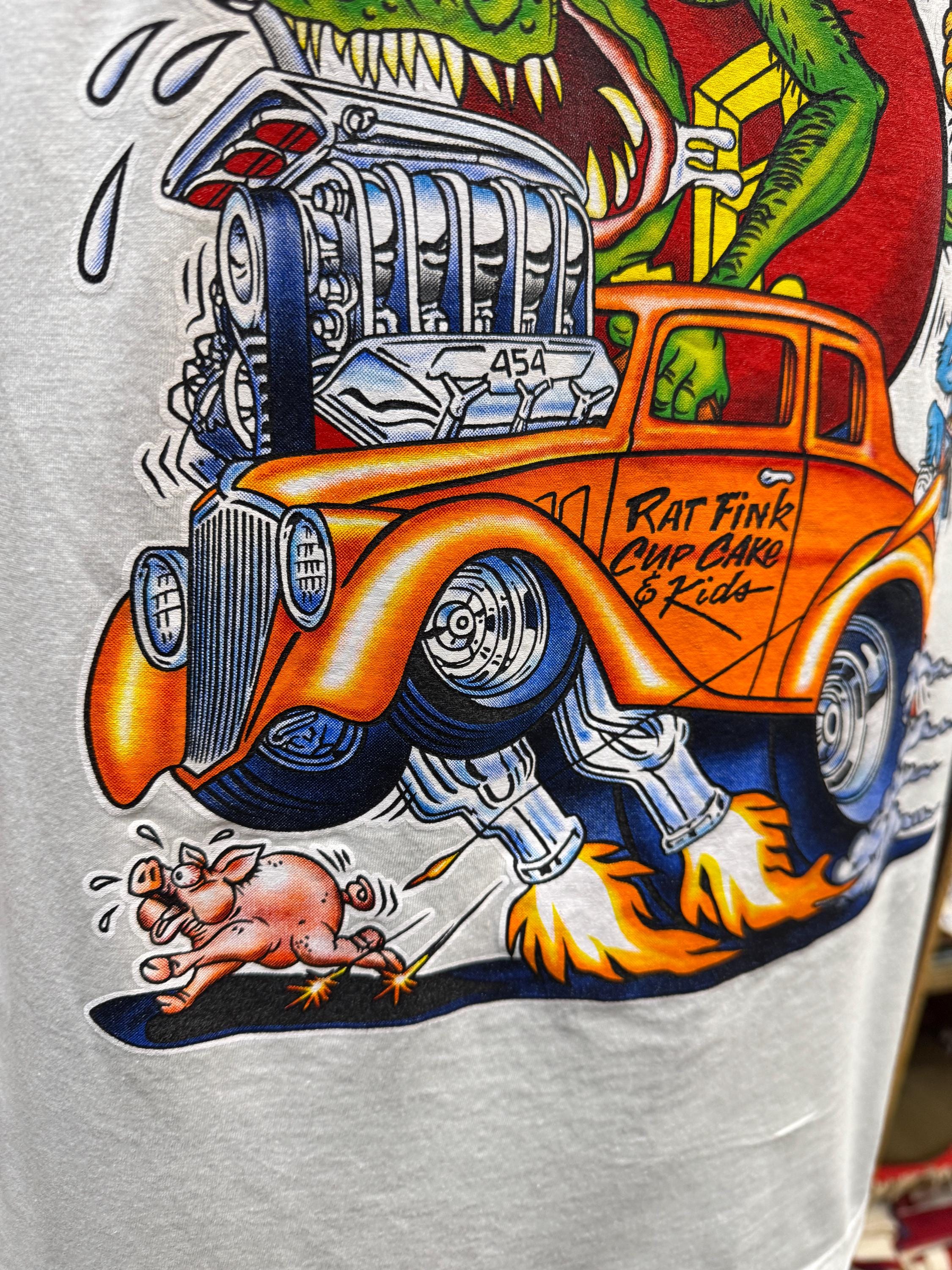 T-shirt Blanc Ed Roth Rat Fink - Coton 100% - Tailles S à 5XL - Idéal Pour Les Fans De Culture Pop