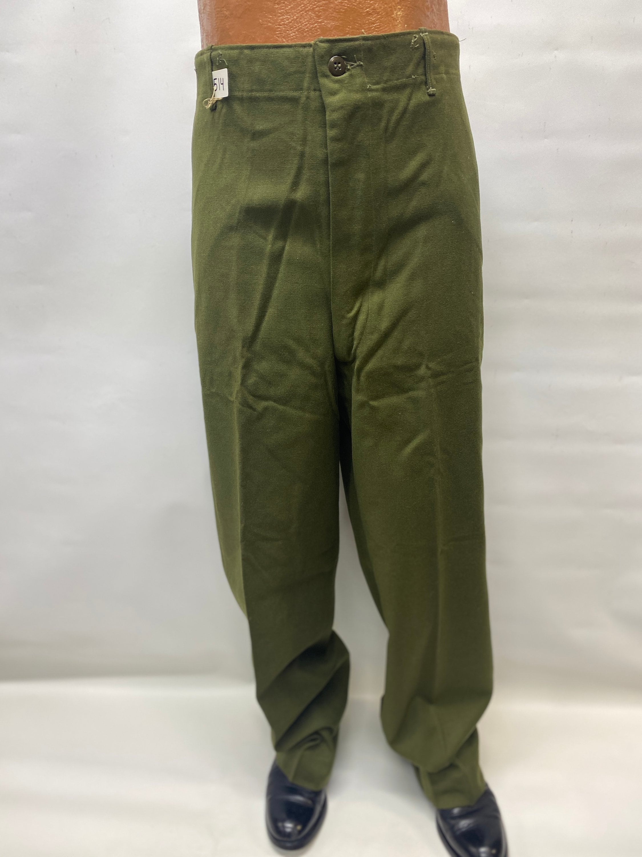 NOS M-51 Korean War US Army Men's Field Wool Olive Green Pants