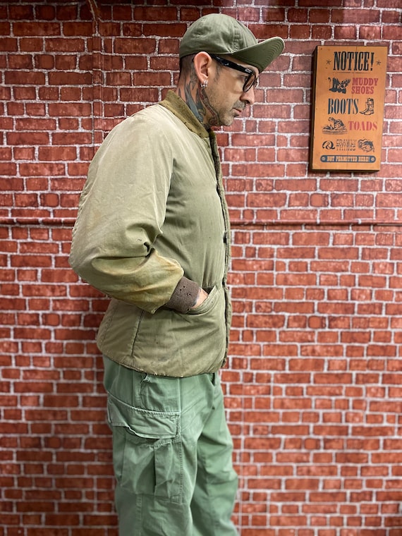 1940's WWII M-43 Pile Deck Jacket USN Fatigue Utility Combat Size