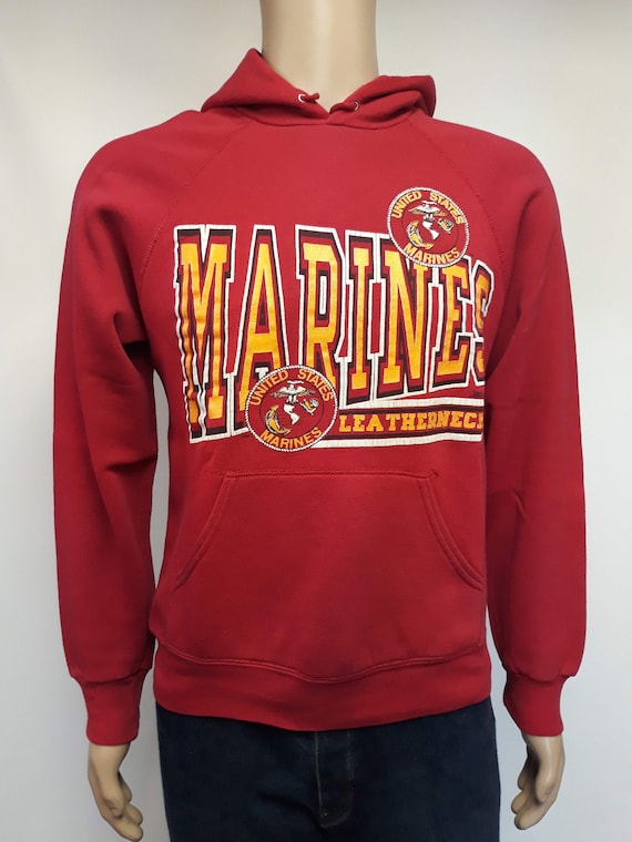 US Marines Corps red hoodie sweatshirt size large 