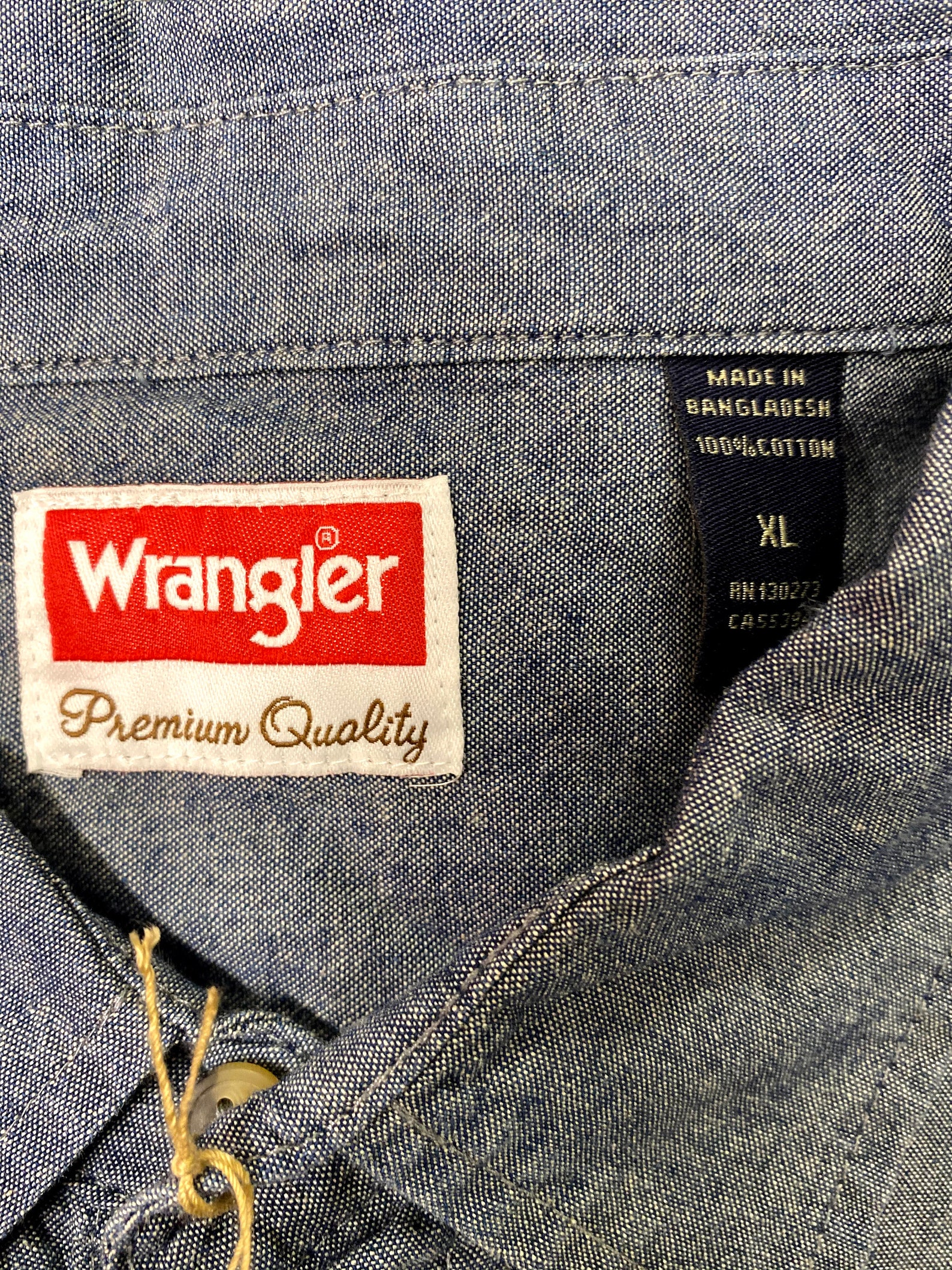 Wrangler Western Ranch Blue Chambray Shirt Short Sleeve Size - Etsy