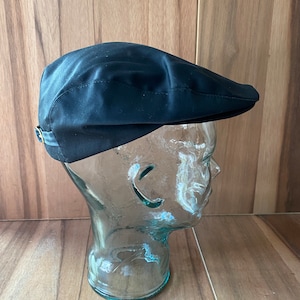 Vtg 60&#39;s Empire State Caps New York black ivy cap flat hat size large 6 7/8 made in U.S.A.