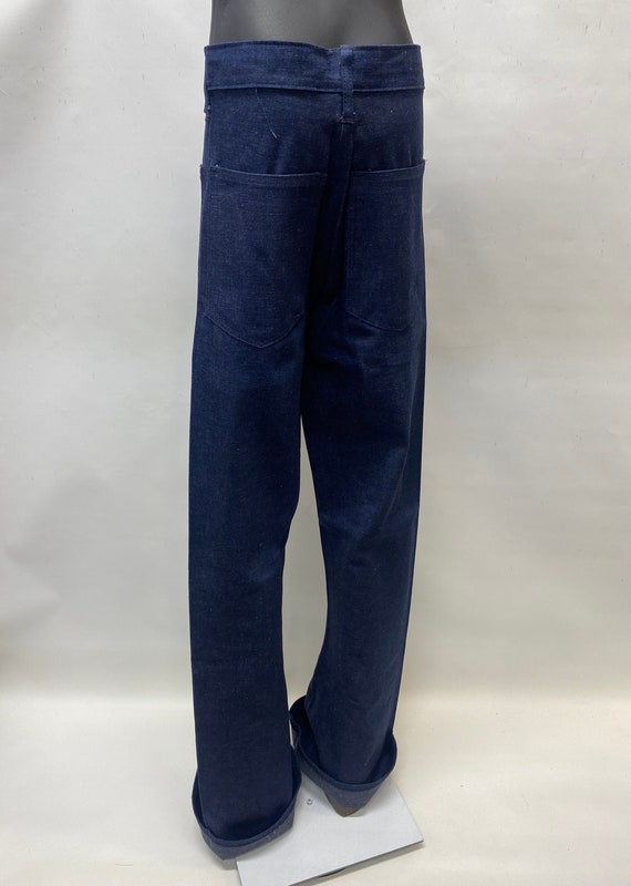 NWT 25x35 Denim sailor style bell bottoms 4 patch… - image 7