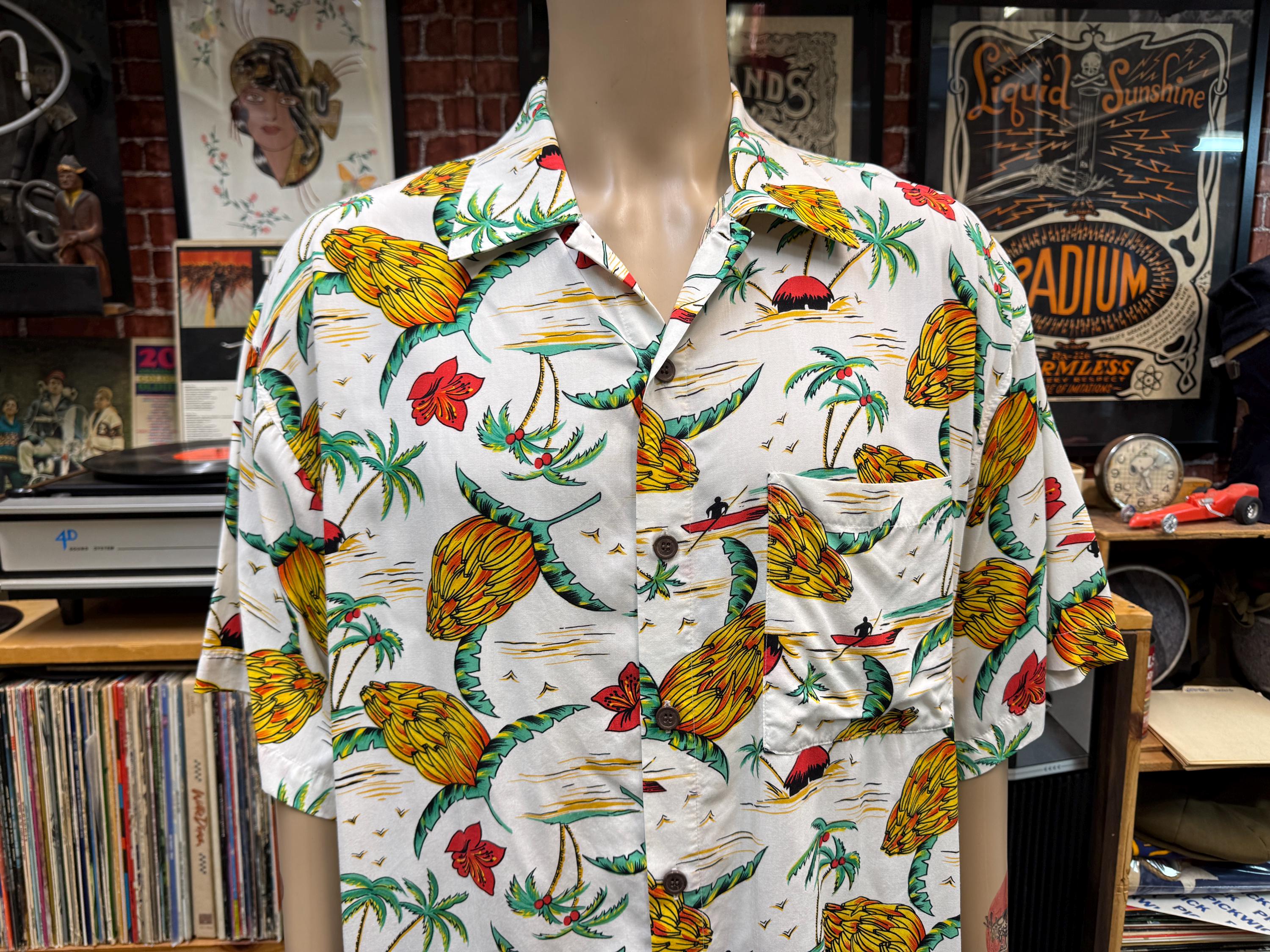 Vintage Rayon Shirt 1950s - Etsy