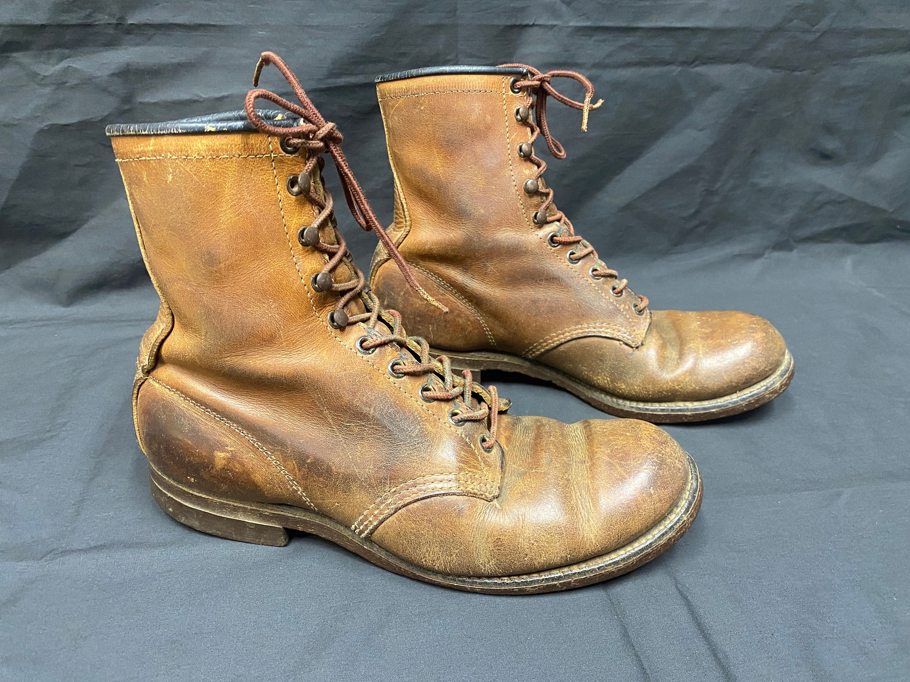 Vintage Chippewa Brown Leather Men\'s Work Boots Size 9 E Chippewa Leather Boots for Men for Sale | Shop New & Used  main image 4