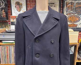 Vintage 70's Wool U.S. Navy Peacoat Size 38. - Etsy