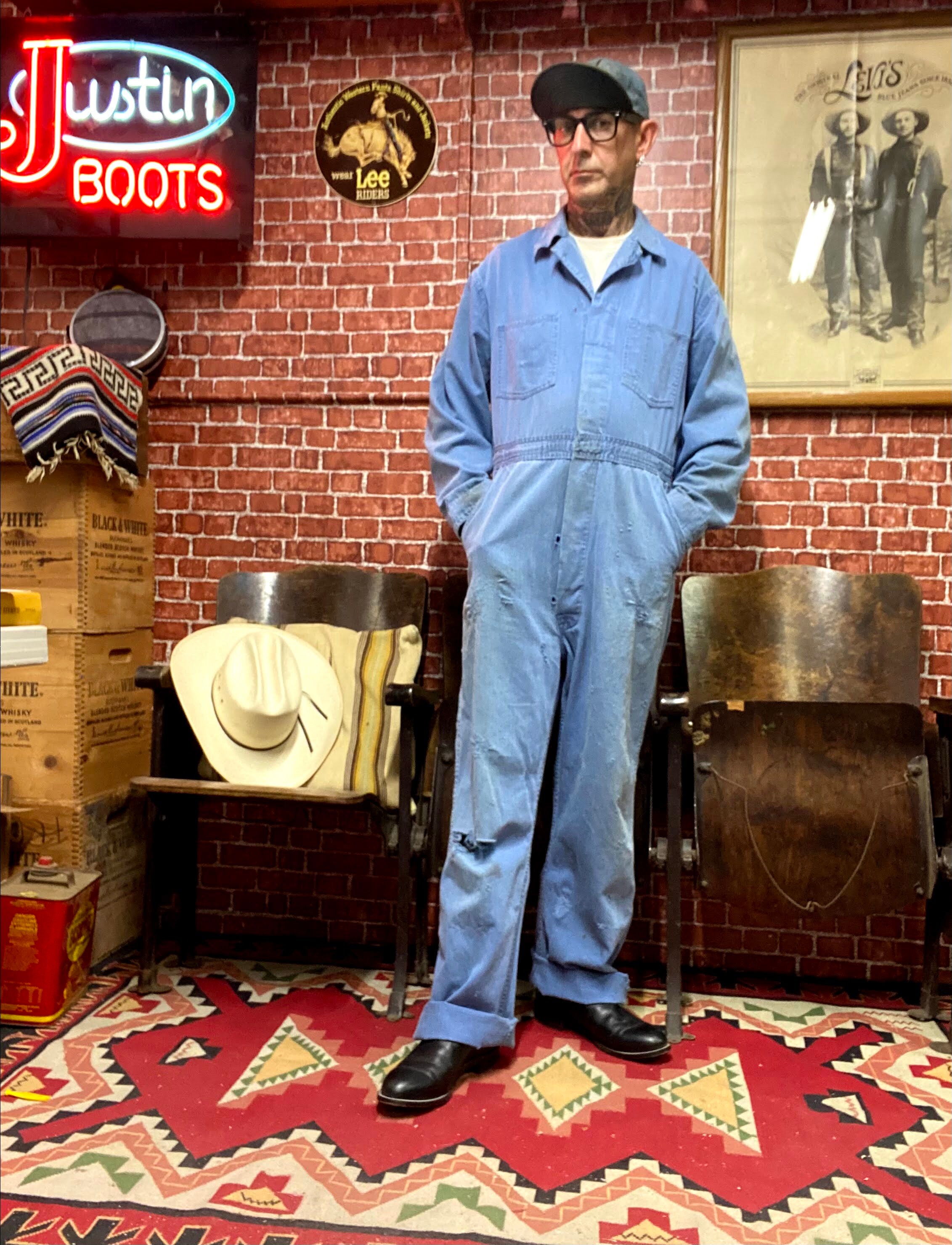 50's 60's K.W.B. MFG CO. Calco San Francisco Blue Outfit Long